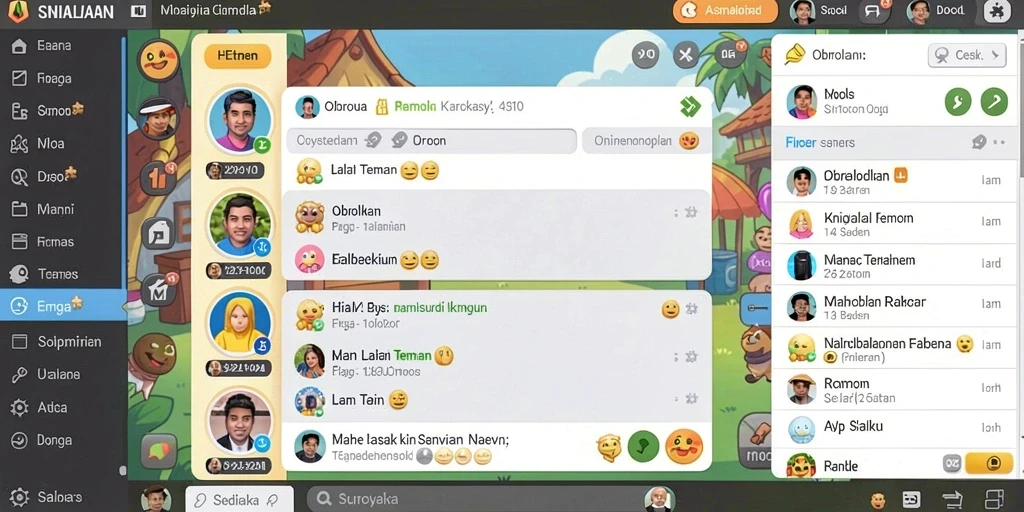 Screenshot dari pertarungan seru melawan boss.