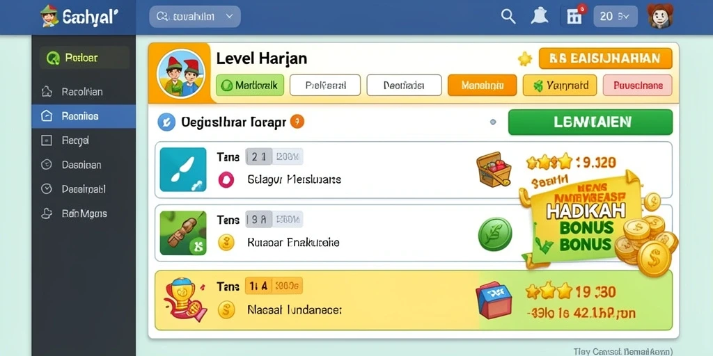 Screenshot menampilkan level baru yang menantang.