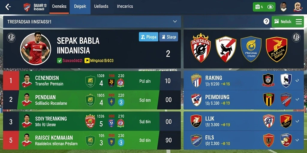 Screenshot menggambarkan fitur statistik permainan yang inovatif.